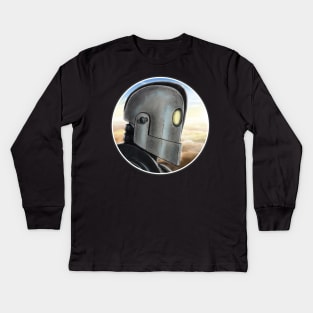 Iron Giant Profile Kids Long Sleeve T-Shirt